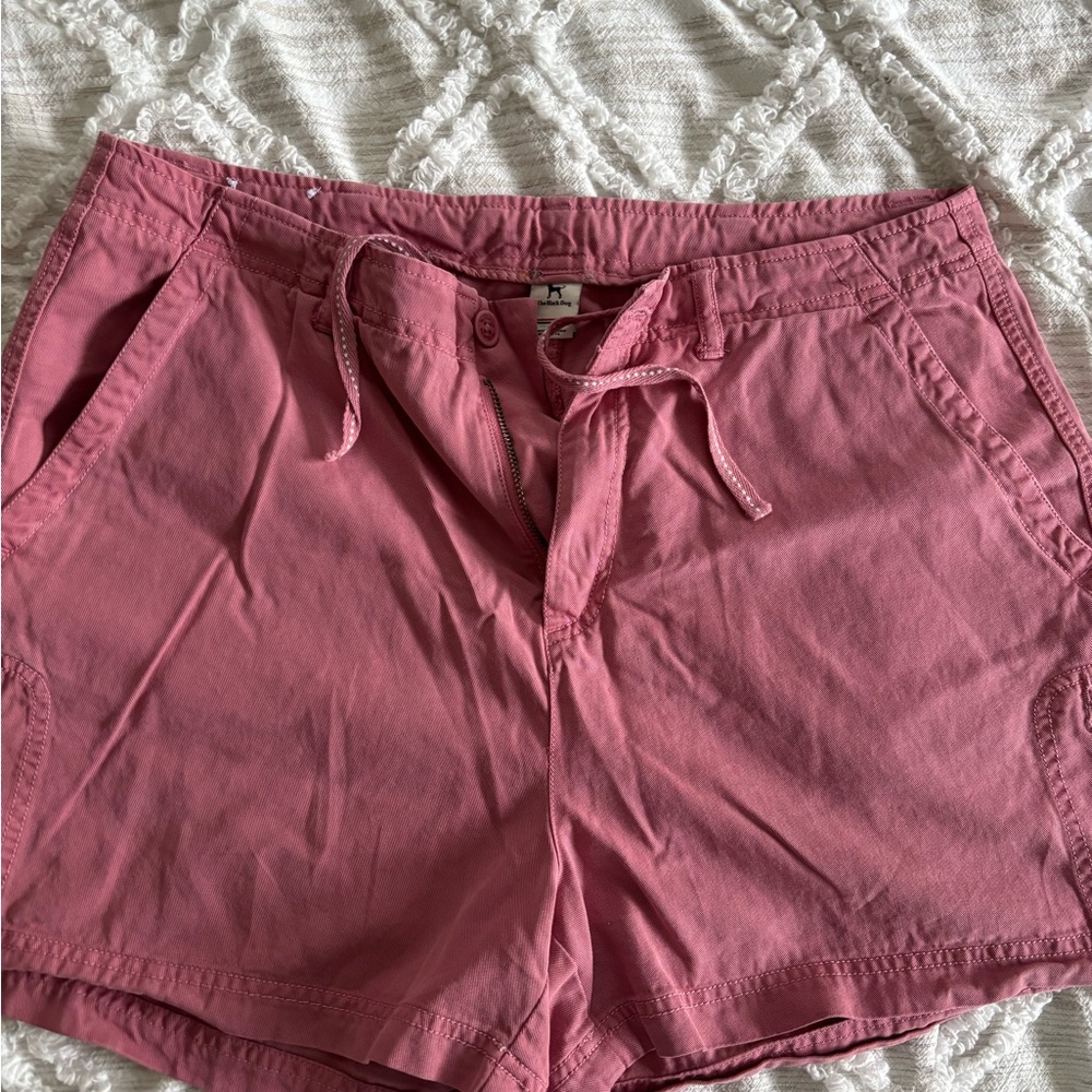 The Black Dog Pink Cargo Shorts with Elastic Waistband